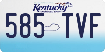 KY license plate 585TVF