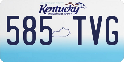 KY license plate 585TVG