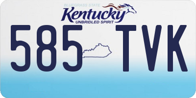 KY license plate 585TVK