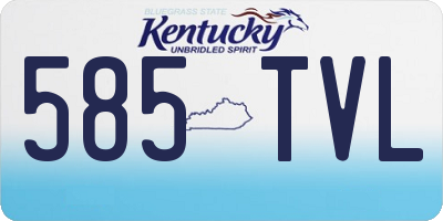 KY license plate 585TVL