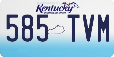 KY license plate 585TVM