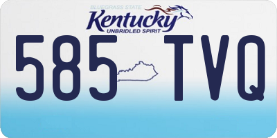 KY license plate 585TVQ