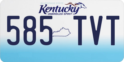 KY license plate 585TVT