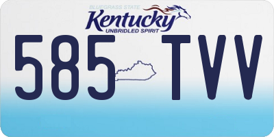 KY license plate 585TVV