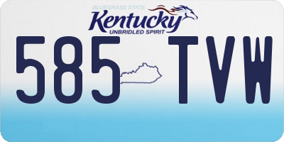 KY license plate 585TVW