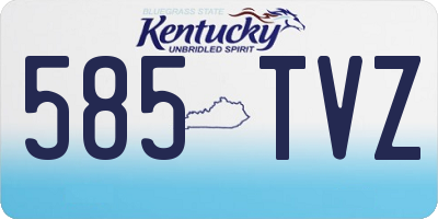 KY license plate 585TVZ