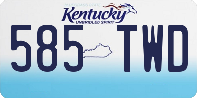 KY license plate 585TWD