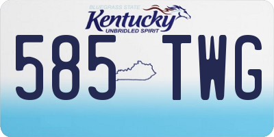 KY license plate 585TWG