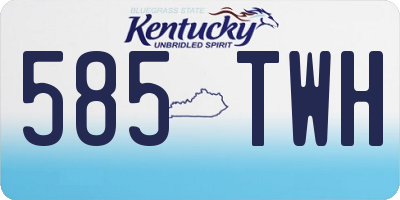 KY license plate 585TWH