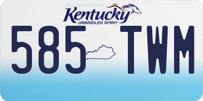 KY license plate 585TWM
