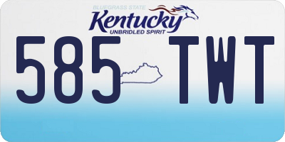 KY license plate 585TWT