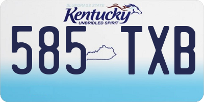 KY license plate 585TXB