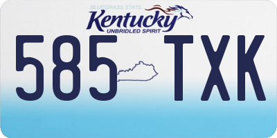 KY license plate 585TXK