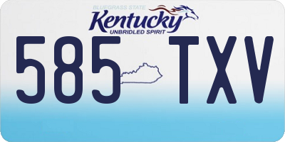 KY license plate 585TXV