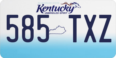 KY license plate 585TXZ