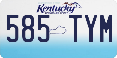 KY license plate 585TYM