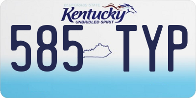 KY license plate 585TYP