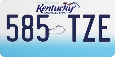KY license plate 585TZE