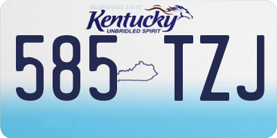 KY license plate 585TZJ