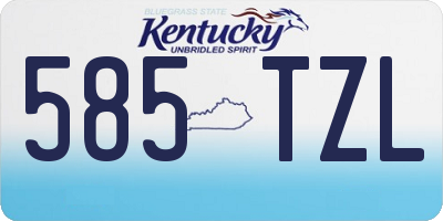 KY license plate 585TZL