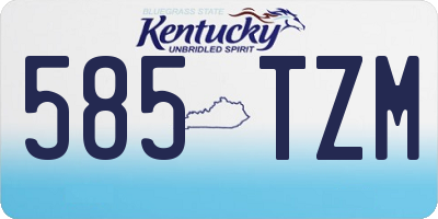 KY license plate 585TZM