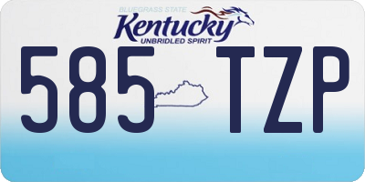 KY license plate 585TZP