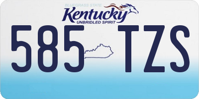 KY license plate 585TZS