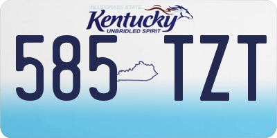 KY license plate 585TZT