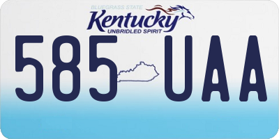 KY license plate 585UAA