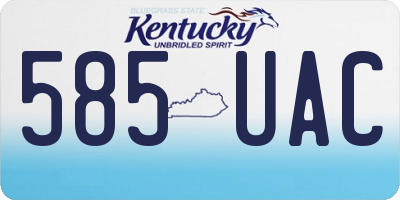 KY license plate 585UAC