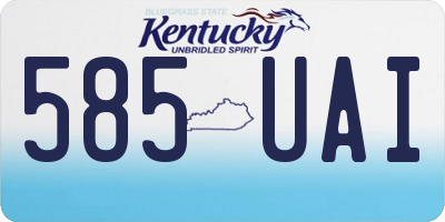 KY license plate 585UAI