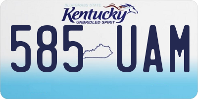 KY license plate 585UAM
