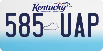 KY license plate 585UAP