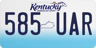 KY license plate 585UAR