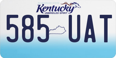 KY license plate 585UAT