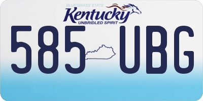 KY license plate 585UBG