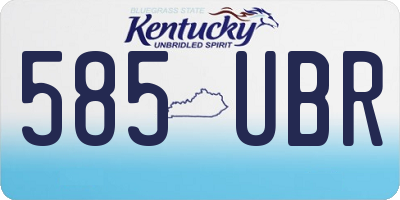 KY license plate 585UBR