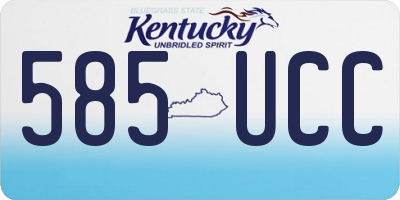 KY license plate 585UCC