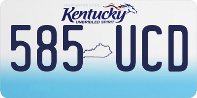 KY license plate 585UCD