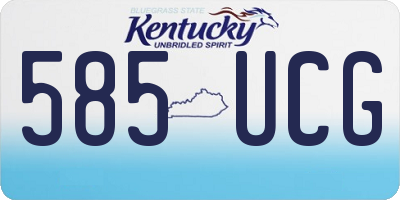 KY license plate 585UCG