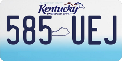 KY license plate 585UEJ