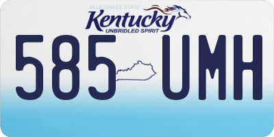 KY license plate 585UMH