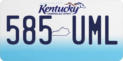 KY license plate 585UML