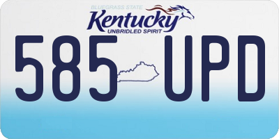KY license plate 585UPD
