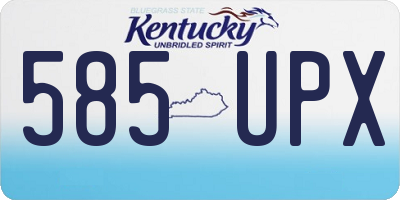 KY license plate 585UPX