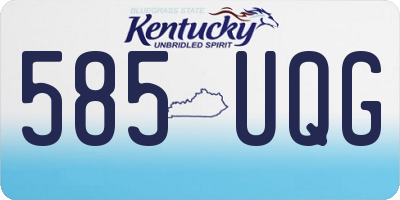 KY license plate 585UQG