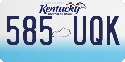 KY license plate 585UQK