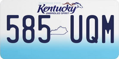 KY license plate 585UQM