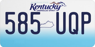 KY license plate 585UQP