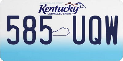 KY license plate 585UQW